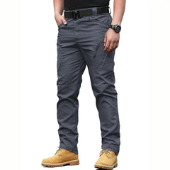 Men's multifunctional pocket tactical pants, wear-resistant Cargo Pants, water repellent, suitable for hiking and outdoor work