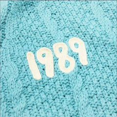 Blue Cardigan 1989 for Women's Autumn and Winter Bird Embroidery Special Knit