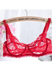 Women Push Up Bra Underwire Full Lace Brassiere Underwear Bras Bralette