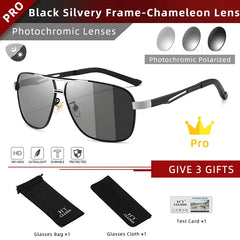 Sunglasses Men Change Color Sun Glasses Chameleon Anti-glare Driving
