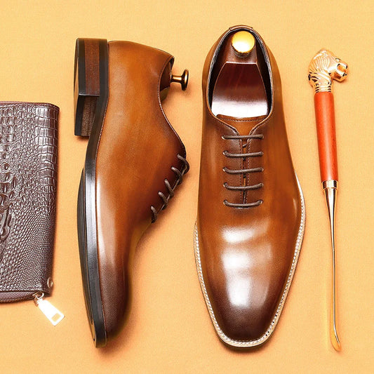 Italian Men's Formal Shoes Luxury Genuine Leather Handmade Quality