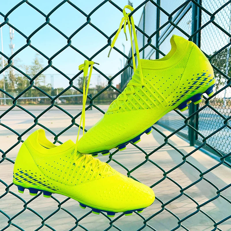 Men Soccer Cleats Shoes Long Spikes Football Boots Non Slip Turf Indoor Training