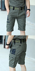 Men Cargo Shorts Quick Dry Tactical Short Pants Multi-Pocket Shorts Men's