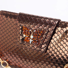 Matching Shoes and Bags: Peep Toe Hollow Fish Scale Design Ladies Shoes