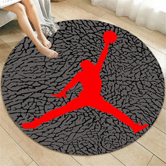 Basketball Star Carpet for Living Room Rugs Camping Picnic Mats Flannel Anti-Slip Rug