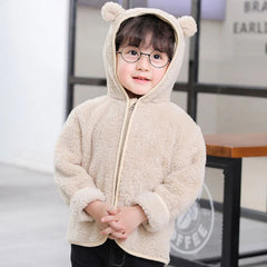 Children Flannel Jacket Autumn and Winter Baby Girl Clothes