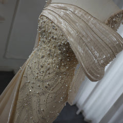 Homecoming Dresses: Crystal Mermaid Evening Dress with Overskirt