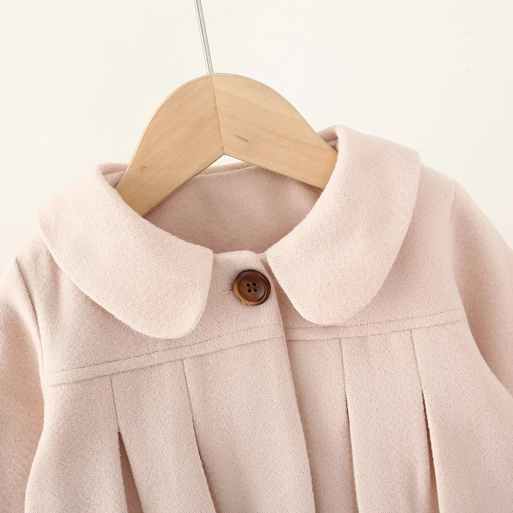 Baby Long Sleeve Woolen Jacket Fashionable Jacket For Warmth And Windproof Going Out