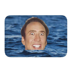 Nicolas Cage In A Banana Doormat Anti-Slip Kitchen Bath Mat Toilet Floor Door Entrance