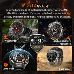 2026 New T-REX3 Outdoor Smart Watch 1.85inch AMOLED 1000mAh Large Battery 5ATM Waterproof Voice Call Sports Men Fitness Bracelet