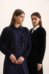 Autumn and Winter Women Mohair Cardigan Customized