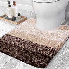 Bath Mat U-Shaped Extra Soft Bathroom Rug Absorbent Bathroom Carpet
