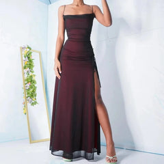 Homecoming Dresses: Prom Gown High Side Slit Cocktail Party Dresses