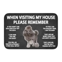 Please Remember Shih Tzu Dogs House Rules Entrance Doormat Decor Kitchen Welcome