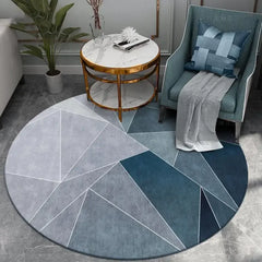Crystal Velvet Round Carpet Light Luxury Office Desk Chair Non-Slip Mat Table