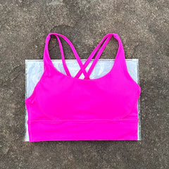 Women Fitness Bra Tights Yoga Vest High Strength Shockproof Gym Sports Top