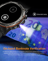 T-Rex 3 GPS Sports Waterproof Smart Watch Men 3ATM waterproof 500mAh Battery NFC Call 2026 New Military Smartwatch UV+Infrared