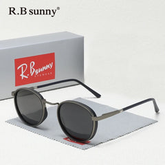 Retro Round Frame Sunglasses Men Polarized Luxury Women Driving Glasses Anti-glare UV400 Alloy Eyewear Accessories