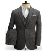 Classic Mens Tweed Suits Tweed Suit Homme Vintage Single Breasted Suits For Men
