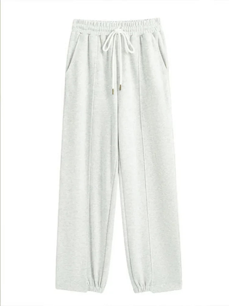 Deeptown Women Sweatpants Casual Joggers Sports Wide Leg Trousers Hip Hop
