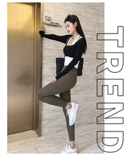 Spring Seamless Shark Leggings Women Multicolor Thin High Waist