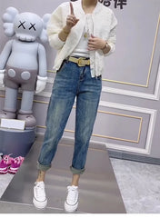 Y2k Large Size Tencel Straight Leg Jeans Female Summer Thin