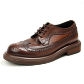 Italian Retro Soft Leather Mens Brogues Business Shoes