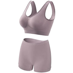 Seamless Bra Set Women Low Waist Underwear Female Tanks Bra Top