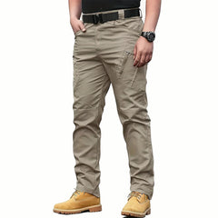 Men's multifunctional pocket tactical pants, wear-resistant Cargo Pants, water repellent, suitable for hiking and outdoor work