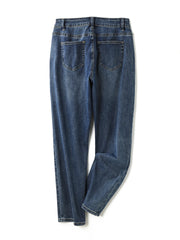Plus Size Straight Jeans for Women Stretchy High Waist Ladies Jeans 100 Kgs Tall Women