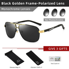 Sunglasses Men Change Color Sun Glasses Chameleon Anti-glare Driving