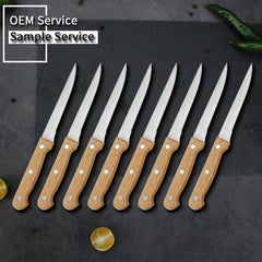 4/6/8pcs Kitchen Steak Knife Set Durable Stainless Steel 5 Inch Steak Knives Highly