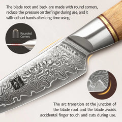 3.5'' in Paring Knife 73-layer Damascus Steel Damascus Steel Utility Knife