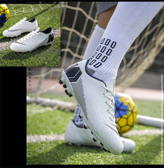 Men's Turf Soccer Shoes Kids Outdoor Long Spikes Training Ankle Football Boots