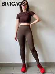 Spring Summer Thin Traceless Shark Leggings Women High Waist