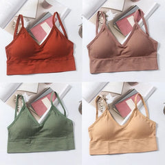 Women Seamless Bra Set, Beautiful Back Cotton Bra Comfortable Breathable