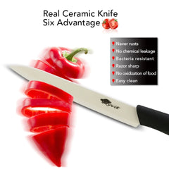 Ceramic Knives Set for Kitchen Paring Utility Slicing Fruit Vegetable Cutter 3 4 5 inch