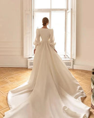 White Bridesmaid Dresses: Wedding Dresses With Detachable Coat Square Collar