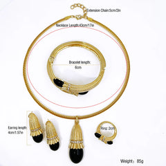 Italian Luxury Red Opal Pendant Jewelry Set For Women Wedding Jewellery Gift Daily