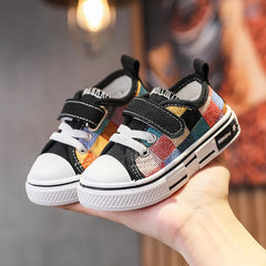 Children's Casual Shoes Toddlers Kids Canvas Sneakers for Boys Girls Fashion Classic Checkered Soft Rubber Sole Spring Autumn