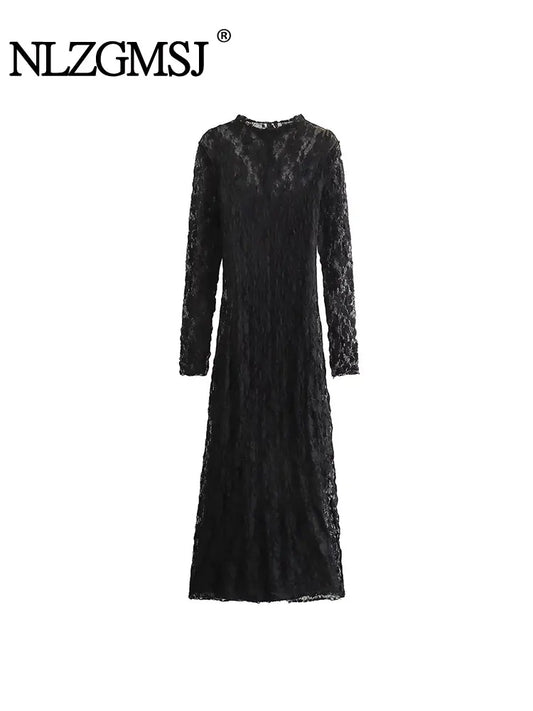 Evening Dresses: Midi Dress Vintage Slim Long Dresses Womens Back Zip