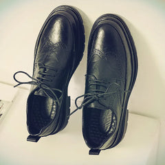 Men's Brogue Men SUIT Shoes Casual Formal Business leather Shoes Men