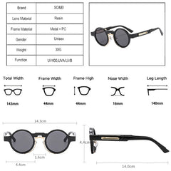 Sunglasses Retro Punk Gradient Shades Women Men Fashion Sunglasses