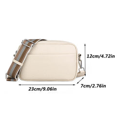 Solid Color Multi-layer Women Sling Crossbody Bag Vintage PU Leather