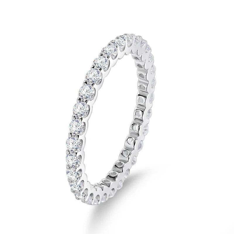 Ring for Women Men Full Eternity Match Wedding Diamond Band