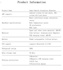 2208A Smart Bracelet Heart Rate Blood Pressure Monitor Pedometer Men Women Sport Fitness Tracker Electronic Bracelet