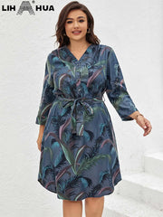 Women's Plus Size Denim Dress Summer Chic Elegant Dress For Chubby Women's