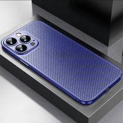 Breathable Cooling Case Ultra Thin Matte Mesh Hollow Slim Hard iPhone 16 15 14 13 12 Pro Max Plus
