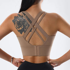 Gym Push Up Bra Women Sports Bra Back Closure High Impact Workout Sport