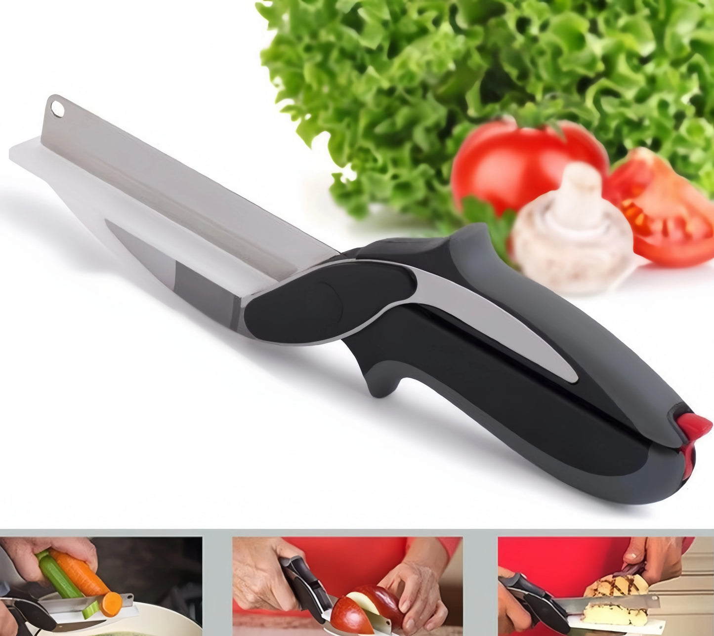 Premium Chop Scissors Cutting Board Scissors Vegetable Chopper Easy Cutter